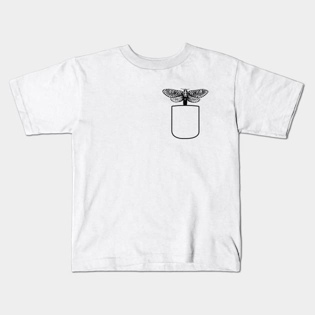 Pocket Moth Kids T-Shirt by LunaMay